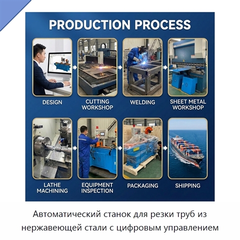 Автоматический станок для резки труб из нержавеющей стали с цифровым управлением