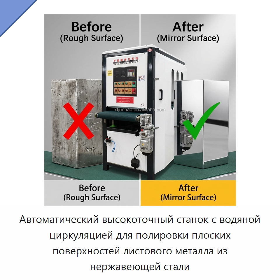 Автоматический высокоточный станок с водяной циркуляцией для полировки плоских поверхностей листового металла из нержавеющей стали
