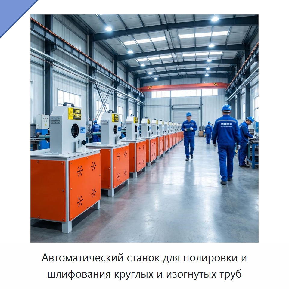Автоматический станок для полировки и шлифования круглых и изогнутых труб