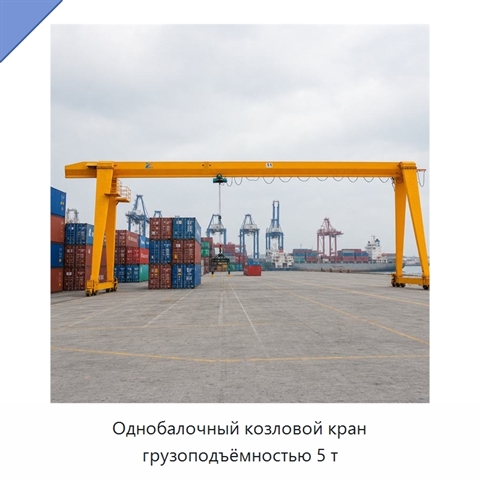 Однобалочный козловой кран грузоподъёмностью 5 т