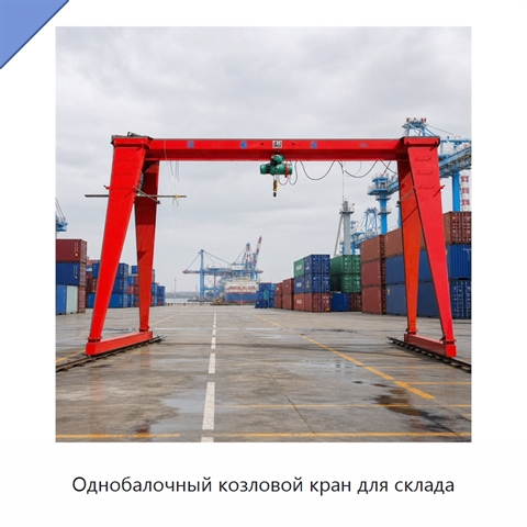 Однобалочный козловой кран для склада