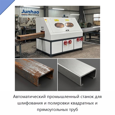 Автоматический промышленный станок для шлифования и полировки квадратных и прямоугольных труб