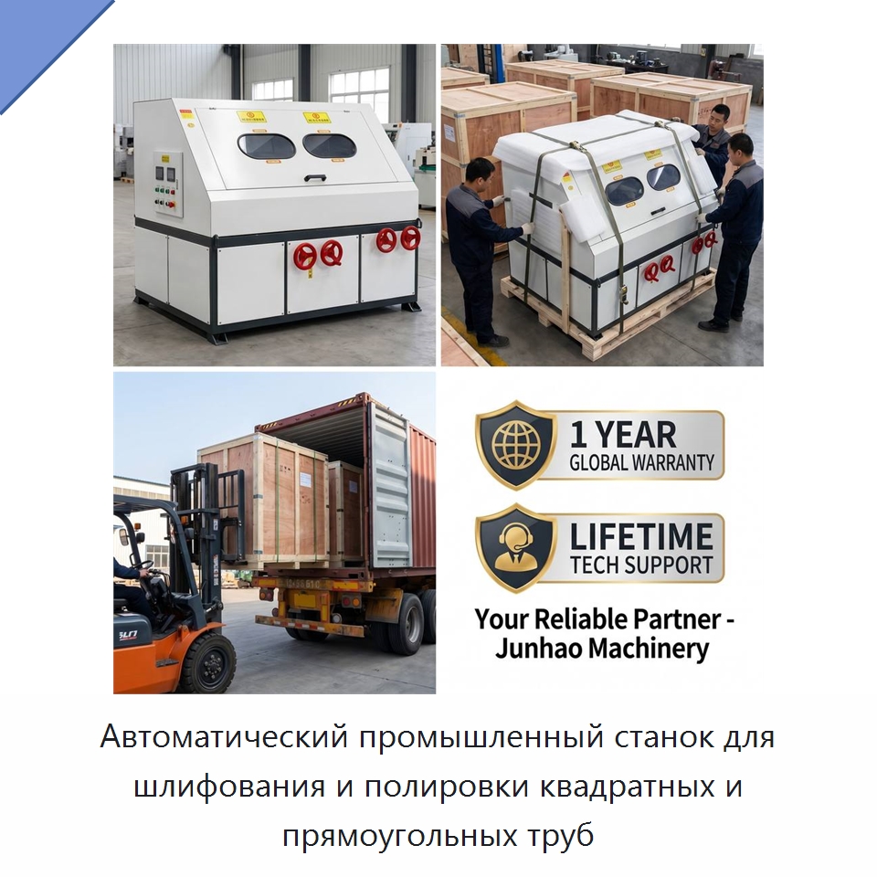 Автоматический промышленный станок для шлифования и полировки квадратных и прямоугольных труб