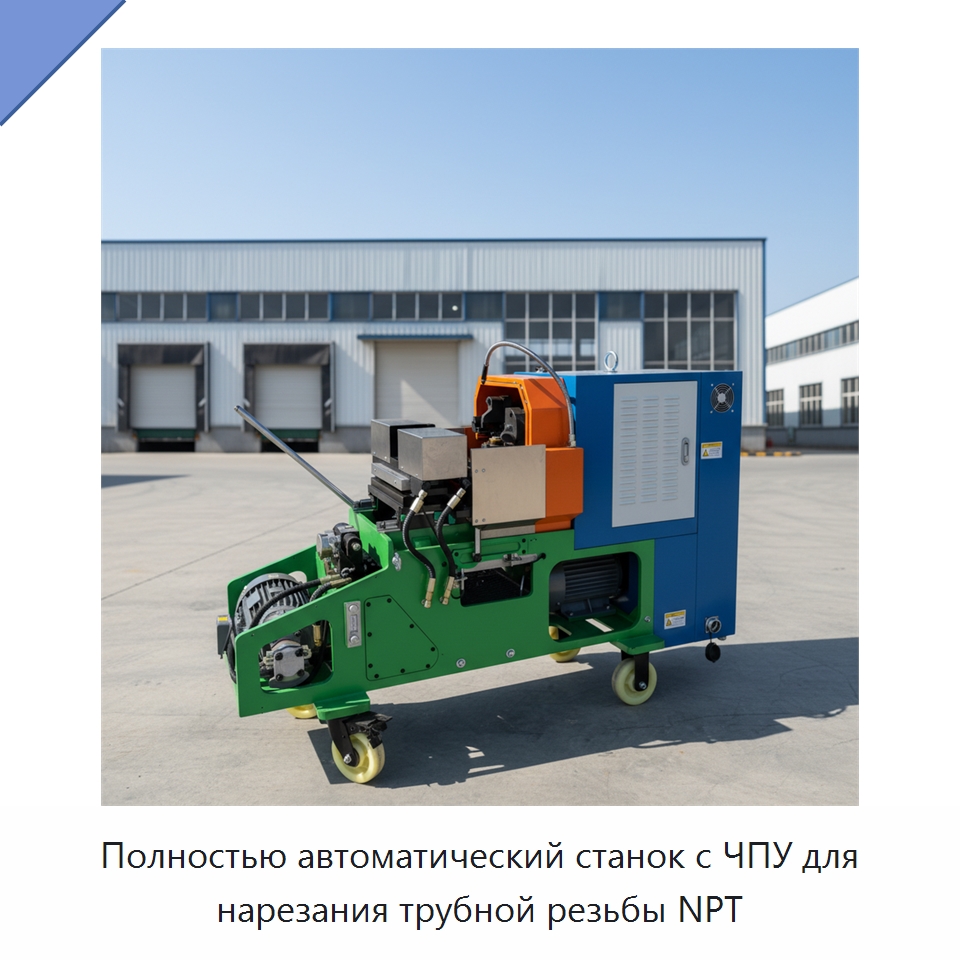 Полностью автоматический станок с ЧПУ для нарезания трубной резьбы NPT