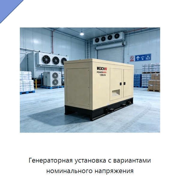 Генераторная установка с вариантами номинального напряжения — Дизельные генераторы