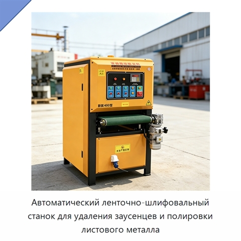 Автоматический ленточно-шлифовальный станок для удаления заусенцев и полировки листового металла