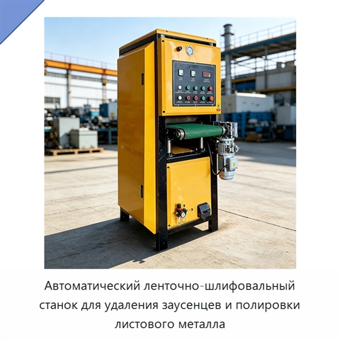 Автоматический ленточно-шлифовальный станок для удаления заусенцев и полировки листового металла