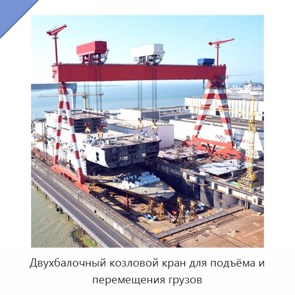 Двухбалочный козловой кран для подъёма и перемещения грузов — Краны