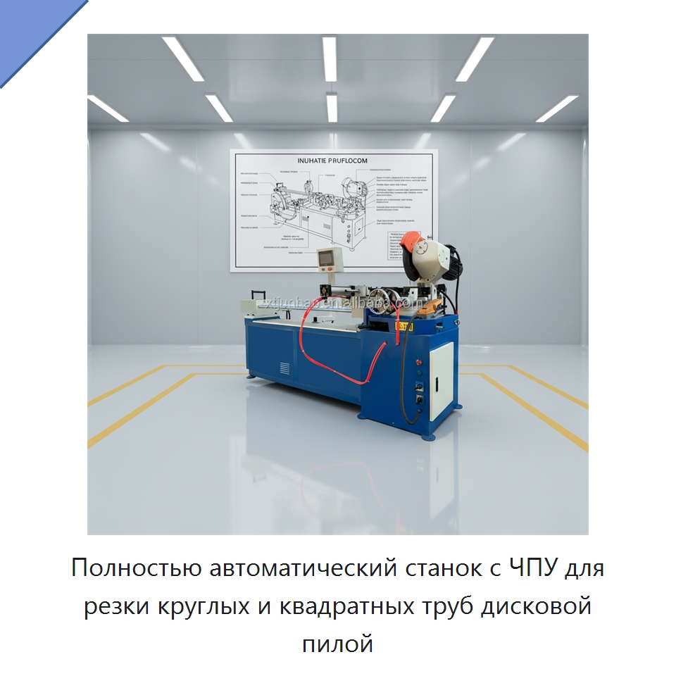 Полностью автоматический станок с ЧПУ для резки круглых и квадратных труб дисковой пилой — Станки для обработки труб