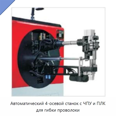 Автоматический 4-осевой станок с ЧПУ и ПЛК для гибки проволоки
