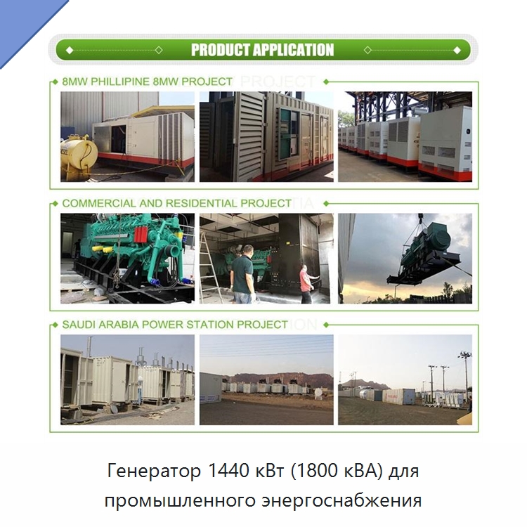 Генератор 1440 кВт (1800 кВА) для промышленного энергоснабжения — Дизельные генераторы