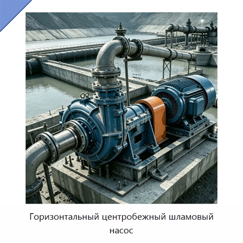 Горизонтальный центробежный шламовый насос