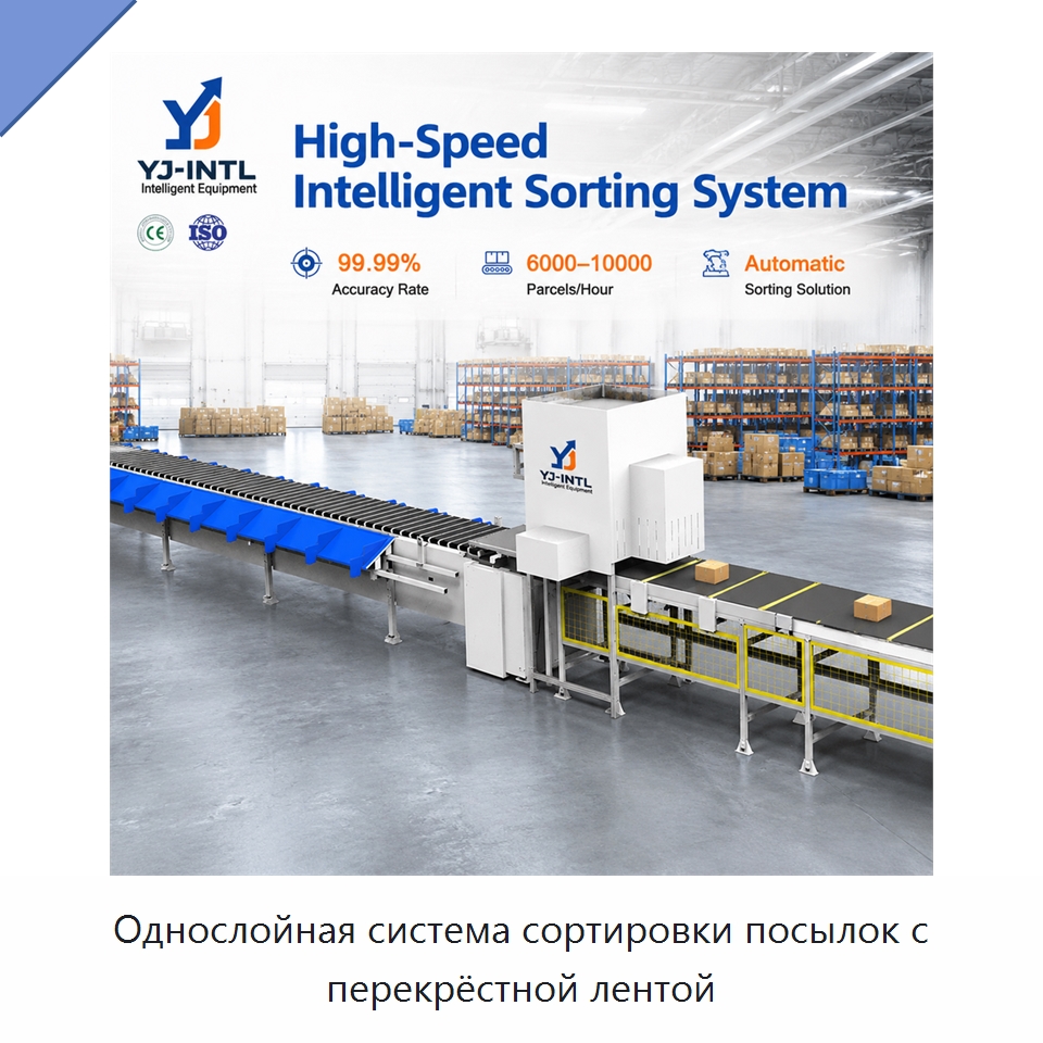 Однослойная система сортировки посылок с перекрёстной лентой — Специальные конвейеры