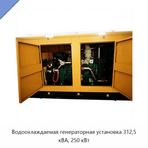 Водоохлаждаемая генераторная установка 312,5 кВА, 250 кВт