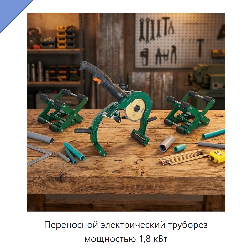 Переносной электрический труборез мощностью 1,8 кВт — Труборезы