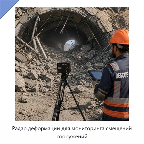 Радар деформации для мониторинга смещений сооружений