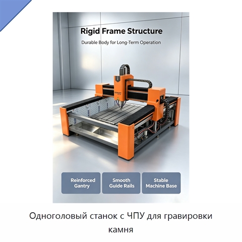 Одноголовый станок с ЧПУ для гравировки камня