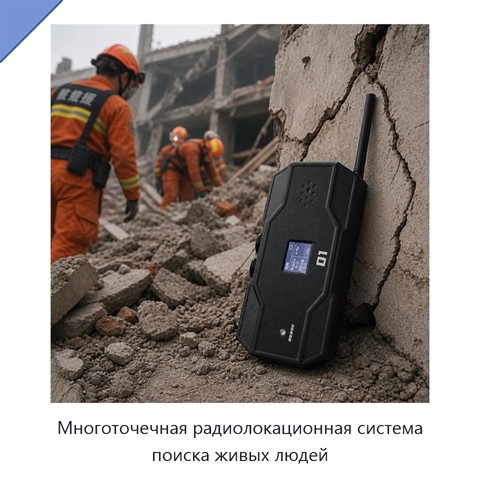 Многоточечная радиолокационная система поиска живых людей