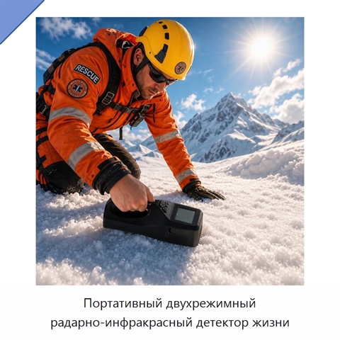 Портативный двухрежимный радарно-инфракрасный детектор жизни