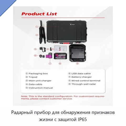 Радарный прибор для обнаружения признаков жизни с защитой IP65