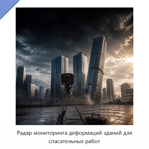 Радар мониторинга деформаций зданий для спасательных работ