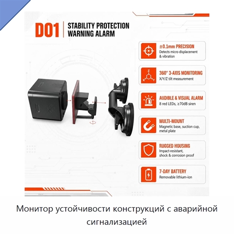 Монитор устойчивости конструкций с аварийной сигнализацией