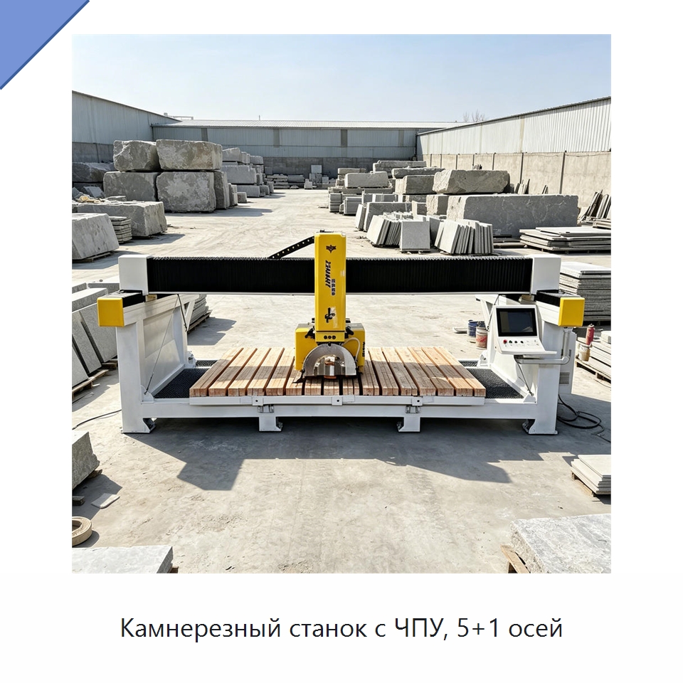 Камнерезный станок с ЧПУ, 5+1 осей — Оборудование для обработки камня
