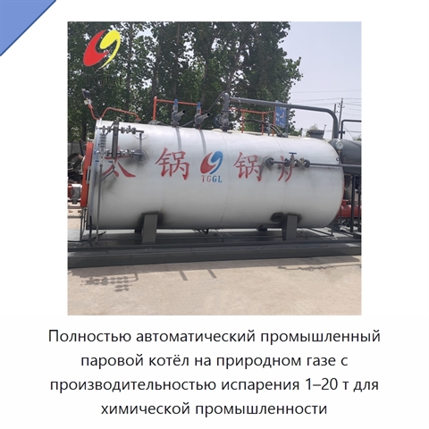 Полностью автоматический промышленный паровой котёл на природном газе с производительностью испарения 1–20 т для химической промышленности