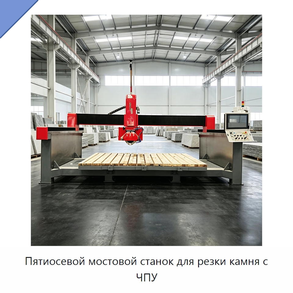 Пятиосевой мостовой станок для резки камня с ЧПУ — Оборудование для обработки камня