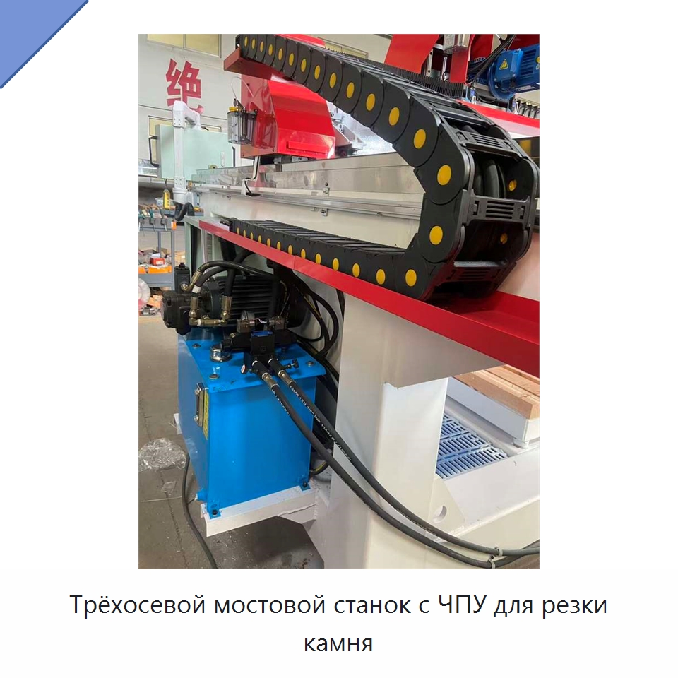 Трёхосевой мостовой станок с ЧПУ для резки камня — Оборудование для обработки камня