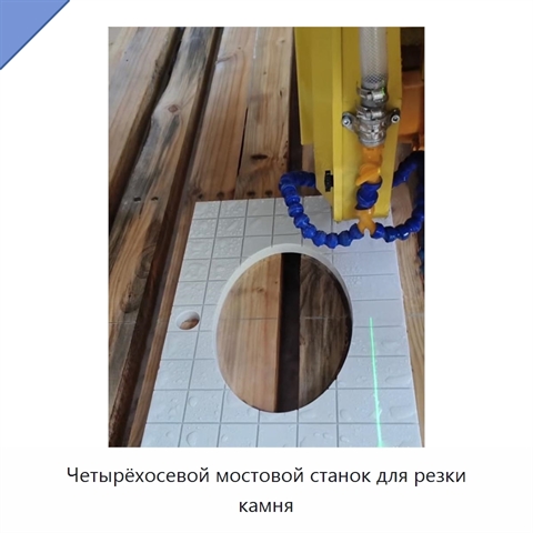 Четырёхосевой мостовой станок для резки камня