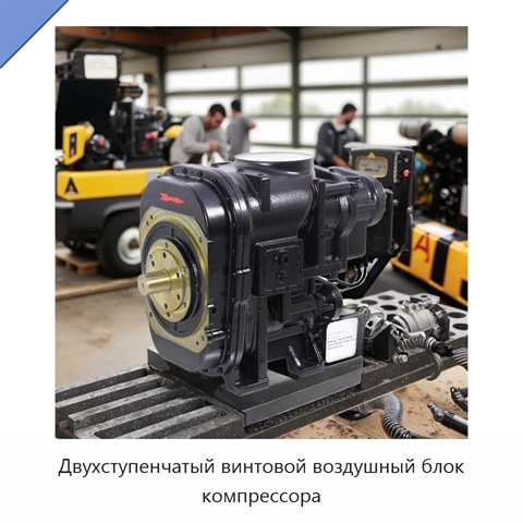 Двухступенчатый винтовой воздушный блок компрессора