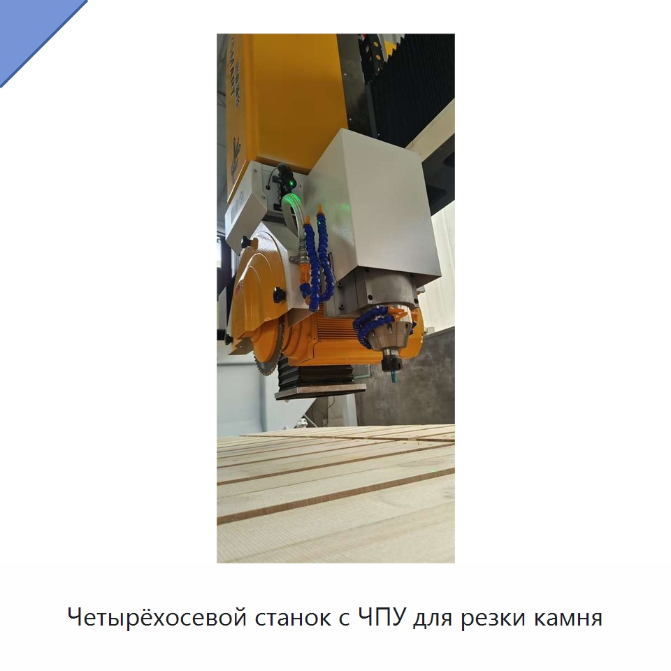 Четырёхосевой станок с ЧПУ для резки камня — Оборудование для обработки камня