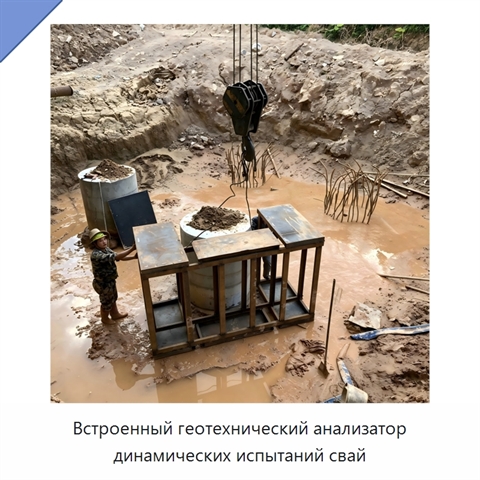 Встроенный геотехнический анализатор динамических испытаний свай