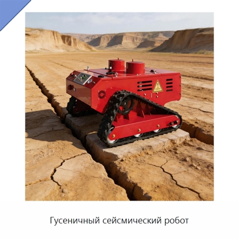 Гусеничный сейсмический робот