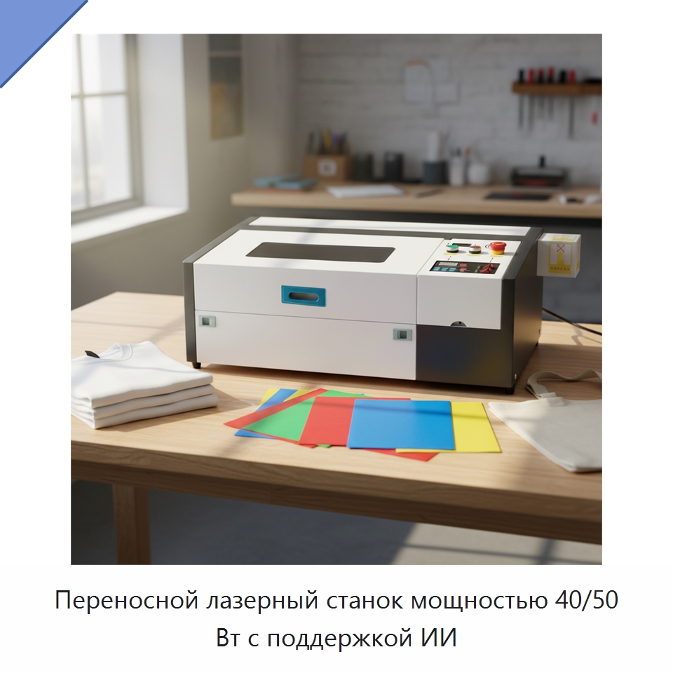 Переносной лазерный станок мощностью 40/50 Вт с поддержкой ИИ — Лазерные гравировальные станки