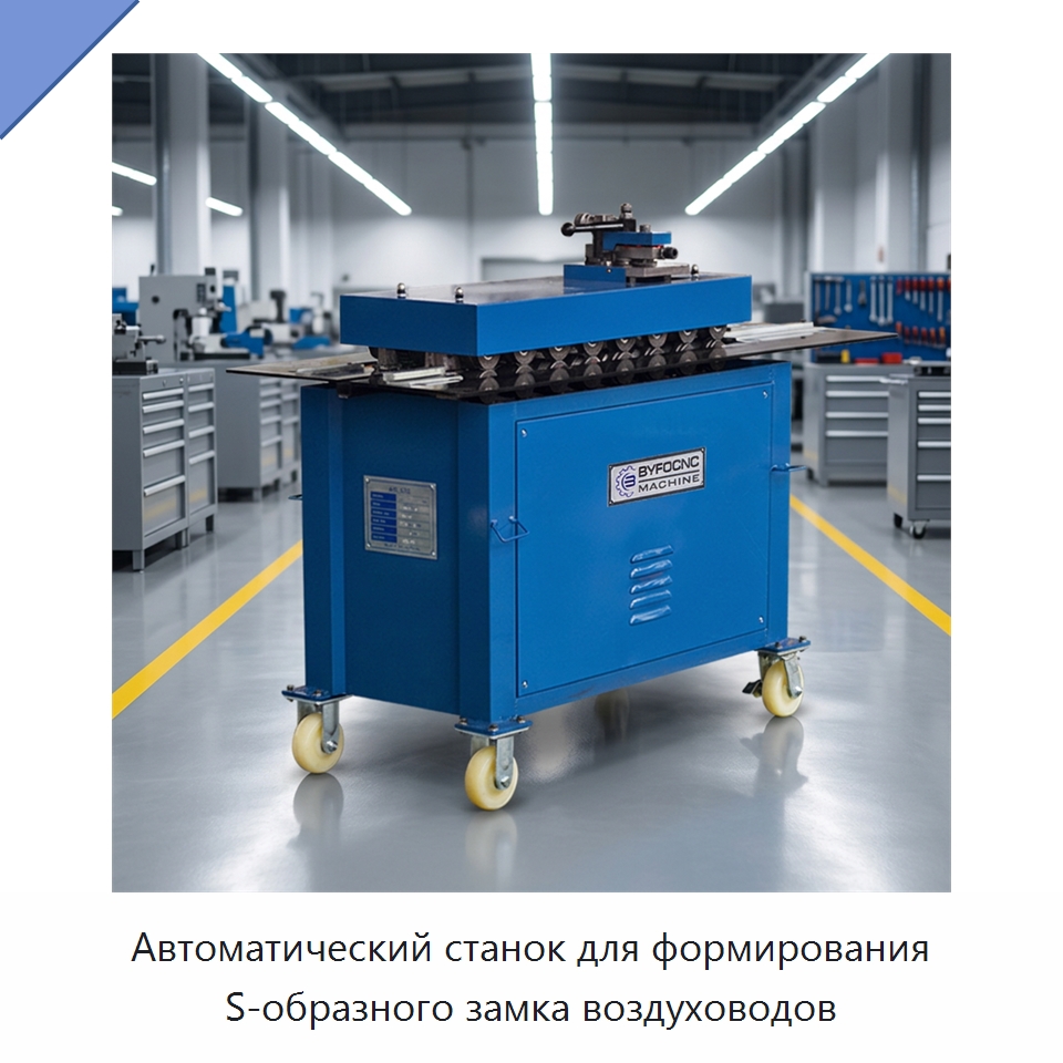 Автоматический станок для формирования S-образного замка воздуховодов — Оборудование для изготовления воздуховодов