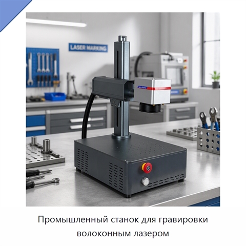 Промышленный станок для гравировки волоконным лазером