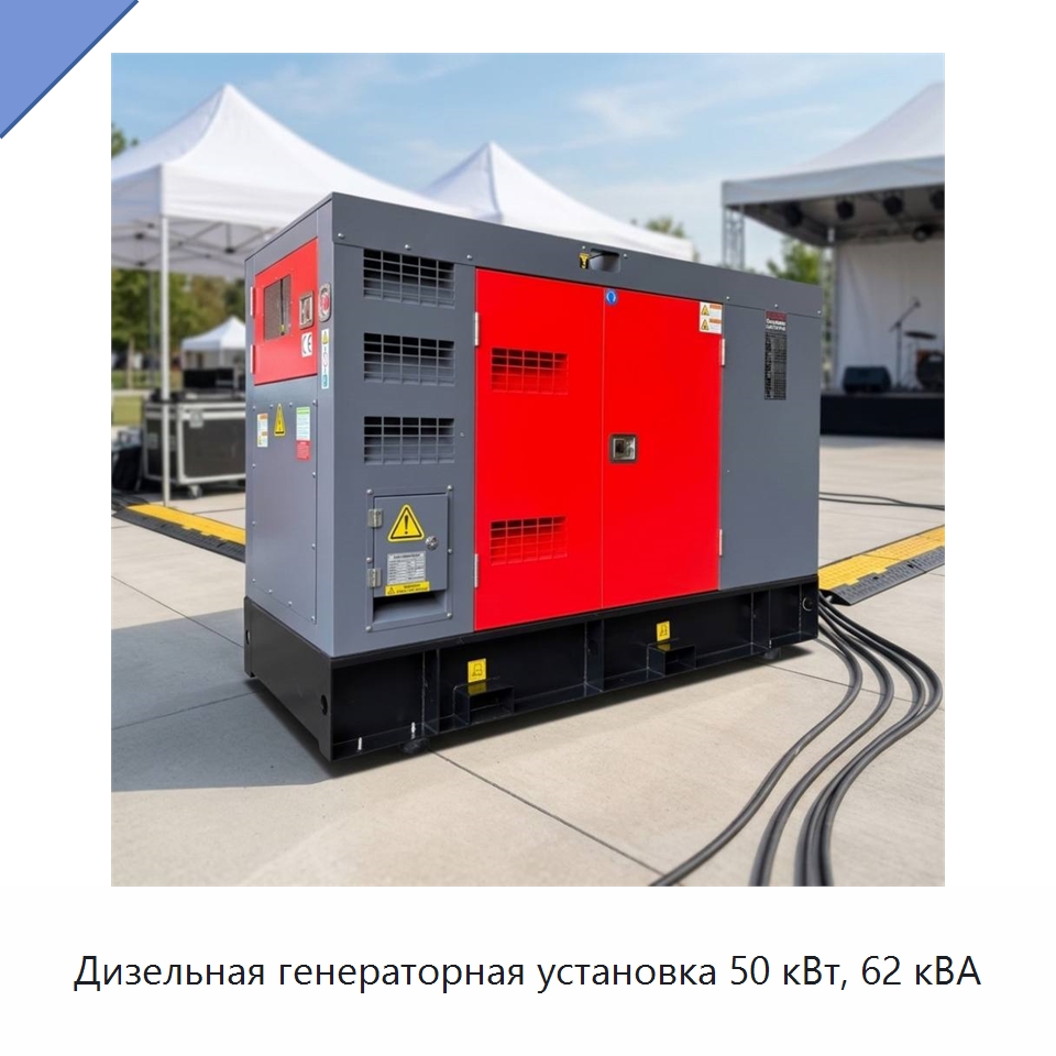 Дизельная генераторная установка 50 кВт, 62 кВА — Дизельные генераторы