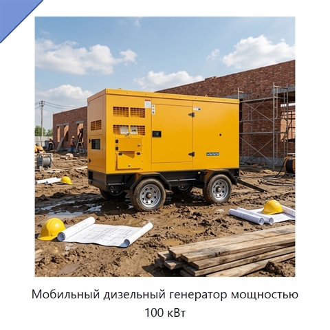 Мобильный дизельный генератор мощностью 100 кВт