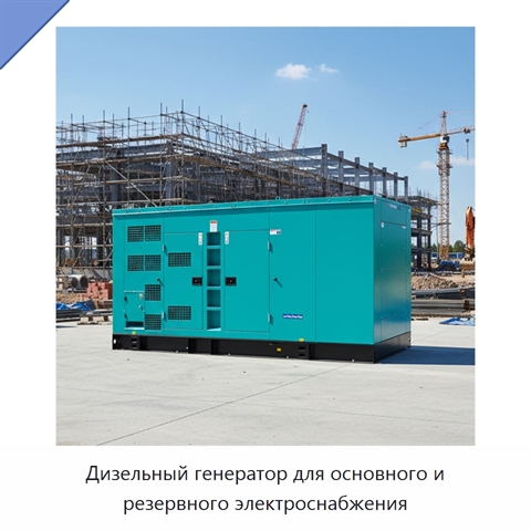 Дизельный генератор для основного и резервного электроснабжения