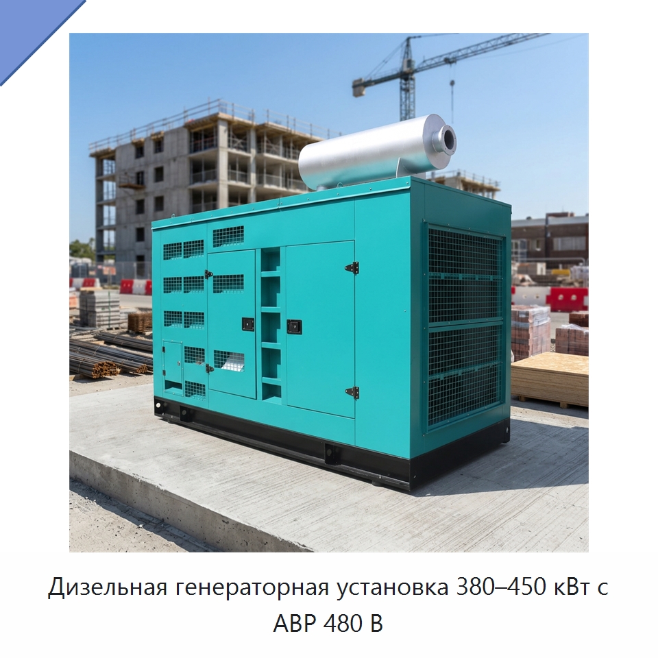 Дизельная генераторная установка 380–450 кВт с АВР 480 В — Дизельные генераторы