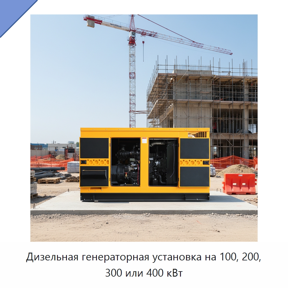 Дизельная генераторная установка на 100, 200, 300 или 400 кВт — Дизельные генераторы