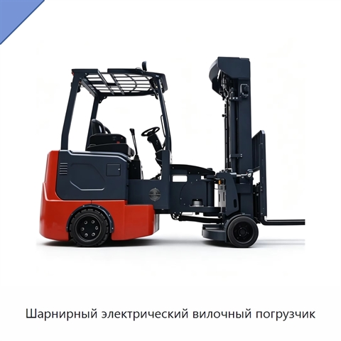 Шарнирный электрический вилочный погрузчик