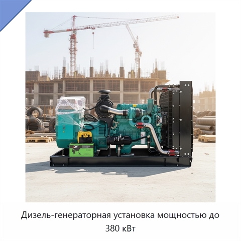 Дизель-генераторная установка мощностью до 380 кВт