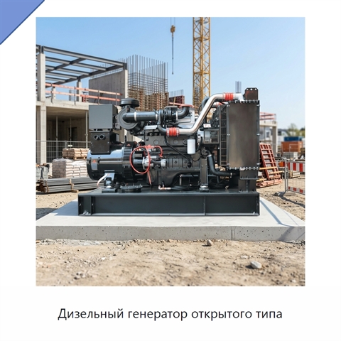 Дизельный генератор открытого типа