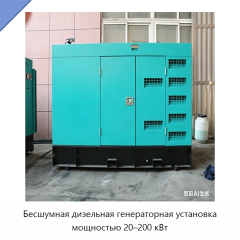 Бесшумная дизельная генераторная установка мощностью 20–200 кВт
