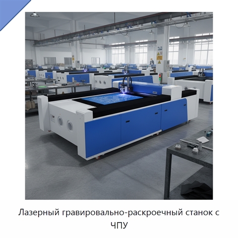 Лазерный гравировально-раскроечный станок с ЧПУ