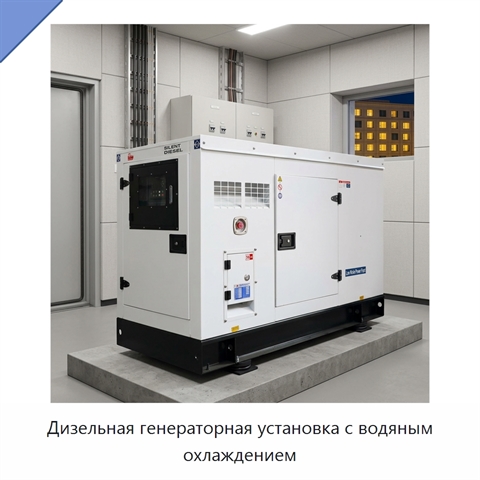 Дизельная генераторная установка с водяным охлаждением