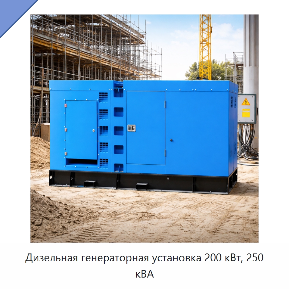 Дизельная генераторная установка 200 кВт, 250 кВА — Дизельные генераторы